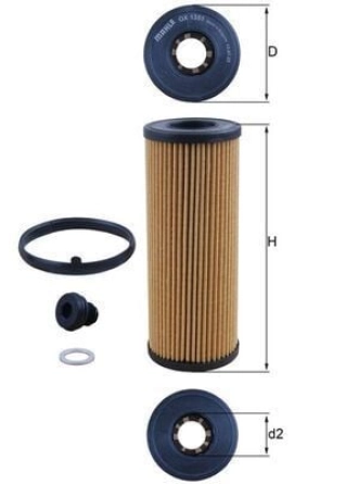 MAHLE OX135-1D | Yağ Filtresi W168 97-04 Vaneo W414 02-05