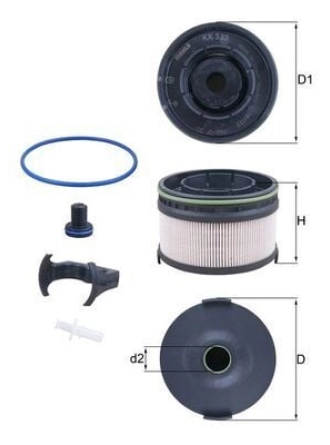 MAHLE KX533KIT | Mazot Filtresi 17-C-Seri (W205) E-Seri (W213)