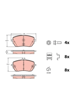 TRW GDB2330 | Fren Balata Ön 19-A-Seri (W177) B-Seri (W247) CLA