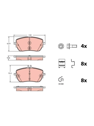 TRW GDB2330 | Fren Balata Ön 19-A-Seri (W177) B-Seri (W247) CLA