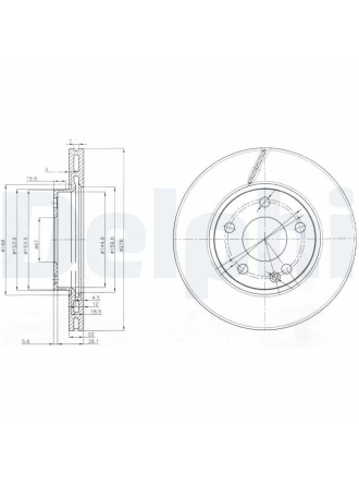 DELPHI BG3845C | Disk On 05-13 A-Seri (W169) B-Seri (W245) Kaplamalı | 1 Adet