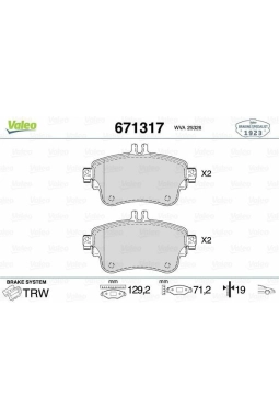 VALEO 671317 | Fren Balata Ön 13-A-Seri (A180)