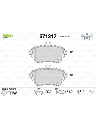 VALEO 671317 | Fren Balata Ön 13-A-Seri (A180)