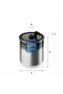 UFI 24.429.00 | Yakıt Filtresi (Mercedes Om611-Om612 / C-Serisi (W203) 01-07 / CLK (C209) 02-09)