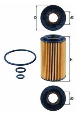 MAHLE OX153-7D2 | Yağ Filtresi 10-Sprinter-Vito C-Seri (W204-W205)