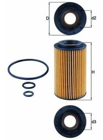 MAHLE OX153-7D2 | Yağ Filtresi 10-Sprinter-Vito C-Seri (W204-W205)