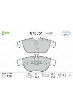 VALEO 670051 | Fren Balata Arka 07-C.S-C180-C200-C280-C320-C350