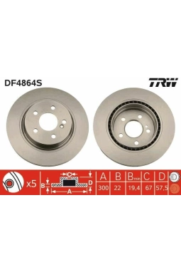 TRW DF4864S | Disk On (Ad) 07-17 C Seri (W204-C204-S204)-E Seri (A207-C207) (Kutu Fıyat Tek) | 2 Adet