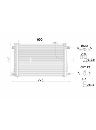 MAHLE AC786000S | Klima Radyatörü (Kondenser) 07-C-Seri (W204-S204) E-Seri (W212-S212)