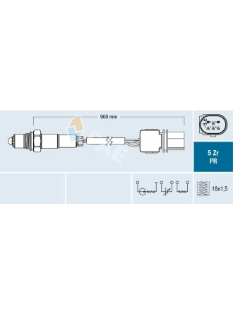 FAE 75079 | Oksijen Sensörü (Katalızator Öncesi) Bmwe81 E87 E88 E90 E92 E93 E60 E63 E64 Za W204 07-14 S204 07-14 Cl203 08-11 W212 11-15