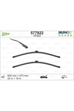 VALEO 577922 | Silgi Süpürgesi Tk 60 + 47.5Cm 16-A-Seri (W176)