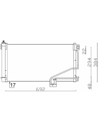 MAHLE AC347001S | Klima Radyatörü W203 00-07 Cl203 02-08 S203 01-07 C209 02-09 A209 03-10
