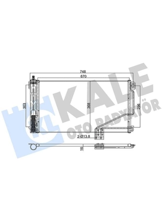 KALE 387800 | Klima Radyatörü (Kondenser) 01-05 C-Seri (W203-S203)