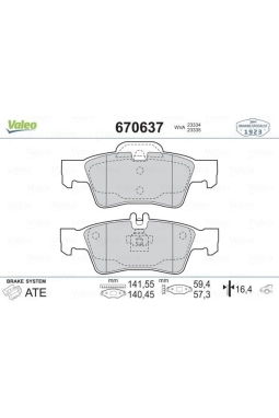VALEO 670637 | Fren Balata Arka 03-W211 E200-220-240 CDI