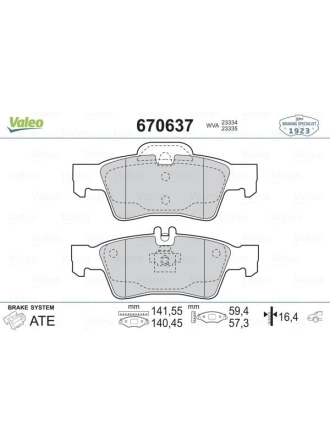 VALEO 670637 | Fren Balata Arka 03-W211 E200-220-240 CDI