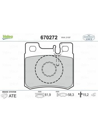 VALEO 670272 | Fren Balata Arka E.S-W210 Sl-R129 Çift Pım
