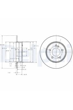 DELPHI BG3326 | Disk Arka 96-07 C-Seri (W202-W203) E-Seri (W124-W210) *U.K** Y.No:Bg3326c | 1 Adet