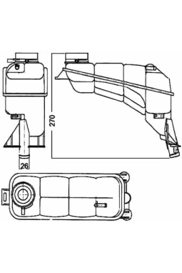 MAHLE CRT117000S | Radyatör Yedek Su Deposu E-Class W210 96-02 S210 97-03