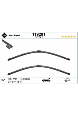 VALEO 119291 | Silecek Takım Flat E-92 / 93