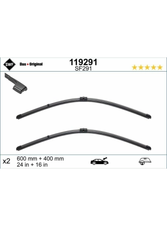 VALEO 119291 | Silecek Takım Flat E-92 / 93
