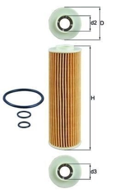 MAHLE OX183-5D | Yağ Filtresi 07-C-Seri (C180-C200) E-Seri
