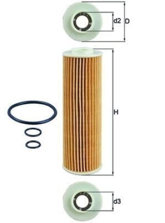 MAHLE OX183-5D | Yağ Filtresi 07-C-Seri (C180-C200) E-Seri