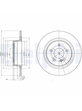 DELPHI BG4153C | Disk Arka 07-14 C-Seri (W204) E-Seri (C207-A207) | 1 Adet