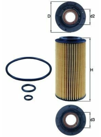 MAHLE OX179D | Yağ Filtresi W203 03-07 Cl203 02-08 W210 99-02 W211 04-08 W220 02-05 Sprinter 00-06