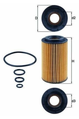 MAHLE OX153-7D | Yağ Filtresi E.S W210-1 C.S W202-3-4 M.S W163-4