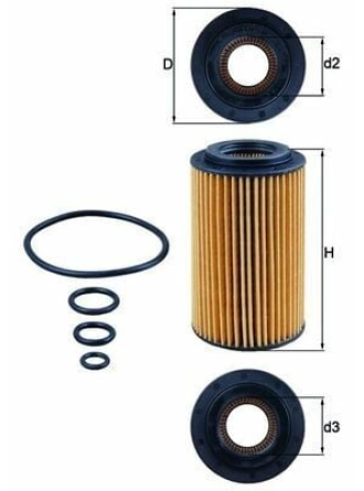 MAHLE OX153-7D | Yağ Filtresi E.S W210-1 C.S W202-3-4 M.S W163-4