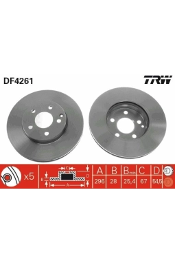TRW DF4261 | Disk On 02-E.S-W211 | 1 Adet