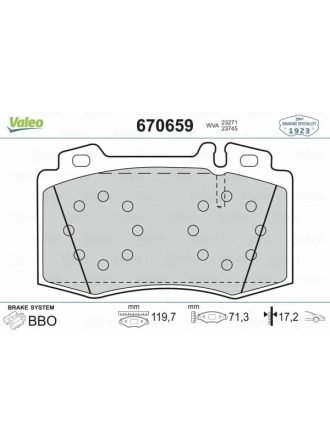 VALEO 670659 | Fren Balata Ön 01-07 C-Seri (W203) E-Seri (W211)