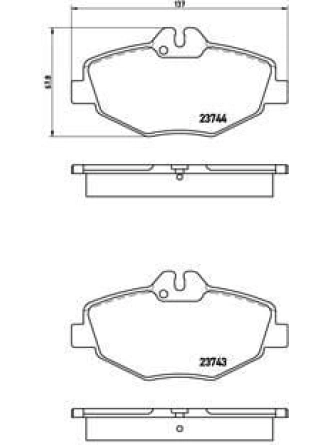 BREMBO P50049 | Fren Balatası Ön (Mercedes W211)