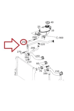 MERCEDES-BENZ 2125013925 | E Serisi W212 Kasa Radyatör Hortumu Orijinal (2125013925)
