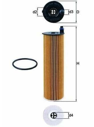 MAHLE OX823-6D | Yağ Filtresi (Mercedes Om654-Om656 / W205-W213-W222-W447)