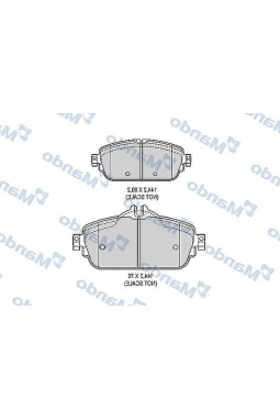 MANDO MBF015293 | Fren Balata Ön 14 > C-Seri (C180-C200-C220)