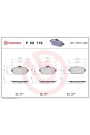 BREMBO P50119 | Fren Balatası Ön Mercedes W205 C180-C200-C220 / W213 E180-E200-E220
