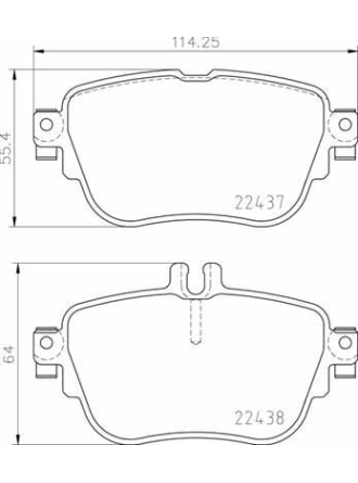 BREMBO P50136 | Fren Balatası Arka (Mercedes W213-W238-W257)