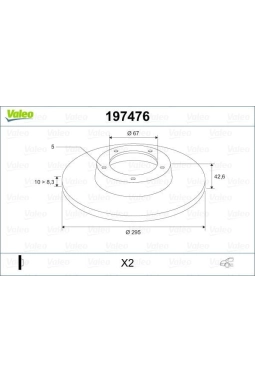VALEO 197476 | Fren Diski Arka X156 13-W176 12-18 W246 13-18 C117 13-18