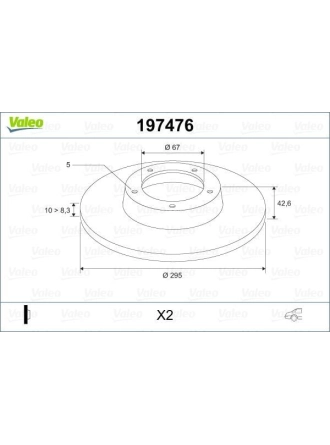 VALEO 197476 | Fren Diski Arka X156 13-W176 12-18 W246 13-18 C117 13-18