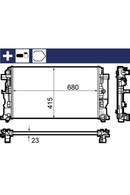 MAHLE CR1710000S | Radyatör 06-Sprinter