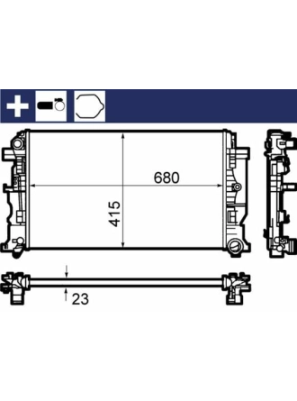 MAHLE CR1710000S | Radyatör 06-Sprinter