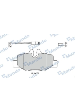 MANDO MBF015209 | Fren Balata Arka 04 > Vito 2.2-3.2-119-122-123