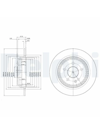 DELPHI BG3969 | Fren Diski Arka Viano (W639) 03-07Cdı 2.2 (639.811, 639.813, 639.815, 639.711, 639.7 CDI 2.2 (639.811, 639.813, 639.815, 639.711, 639.7 CDI 3.0 (639.811, 639.813, 639.815) CDI 2.2 4-Matic (639.811, 639.813, 639.815, 639.71 CDI 2.2 4-M