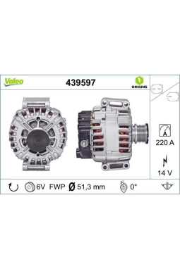VALEO 439597 | Alternatör Kmp 07-Sprinter