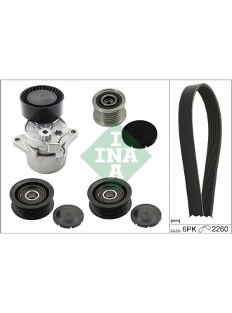 INA 529011523 | Kanallı Kayış Seti (6Pk2260, Kütüklü, Alternatör Kasnaklı) W203 00-07 S203 01-07 C209 02-09