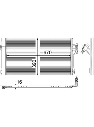 MAHLE AC761000S | Klima Radyatörü Viano W639 03-Vito W639 03 -