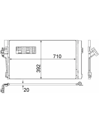 MAHLE AC762000S | Klima Radyatörü (Kondenser) 08-Vito-Viano