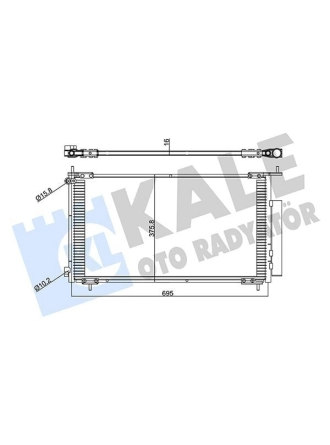 KALE 380400 | Klima Radyatörü (Kondenser) 02-07 Cr-V 2.0İ-2.2Ctdi