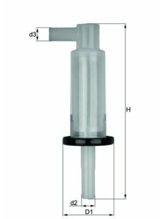 MAHLE KL33OF | Yakıt Filtresi (Seffaf Pıpo Tip) W202 93-00 W124 93-95 W460 87-92 W123 79-85